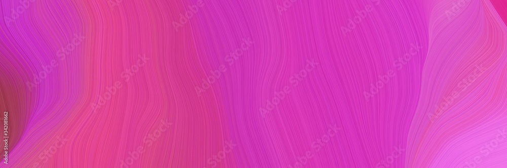 Fototapeta premium elegant curvy swirl waves background illustration with mulberry , orchid and dark moderate pink color