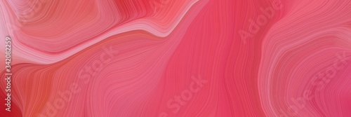 landscape orientation graphic with waves. modern waves background illustration with indian red, pastel magenta and pale violet red color © Eigens