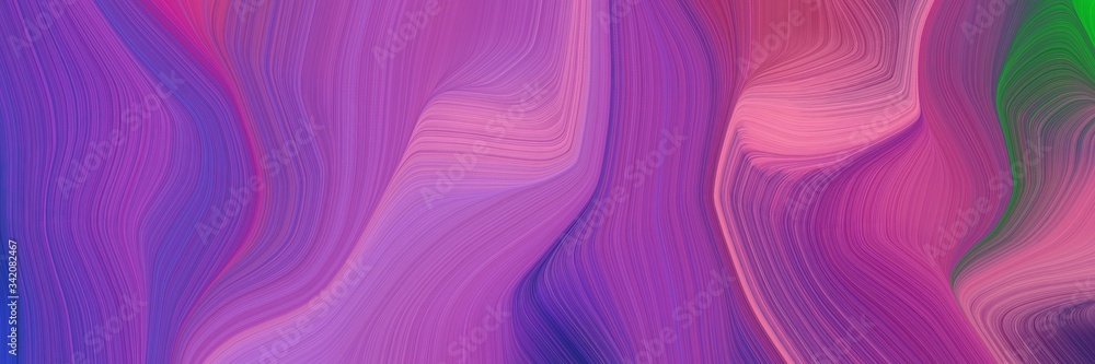 Fototapeta premium dynamic elegant graphic. abstract waves design with moderate violet, dark slate gray and pale violet red color