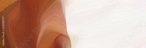 modern soft curvy waves background design with sienna, linen and dark salmon color