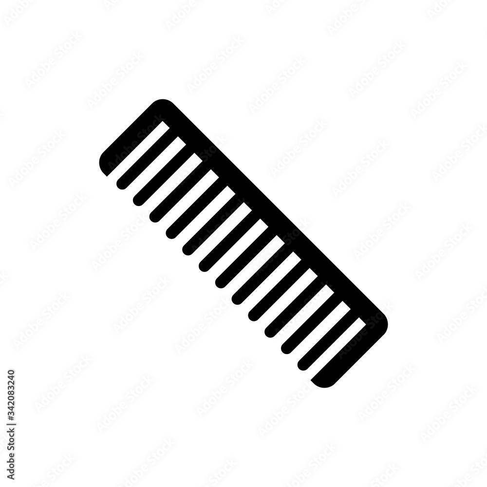 Comb icon, logo isolated on white background Comb icon, logo isolated on white background