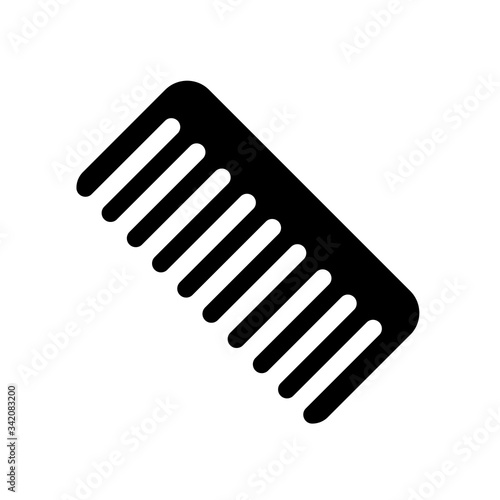 Comb icon, logo isolated on white background
