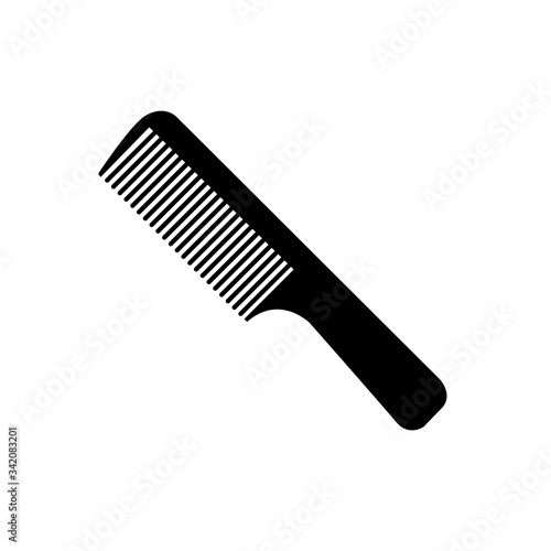 Comb icon, logo isolated on white background