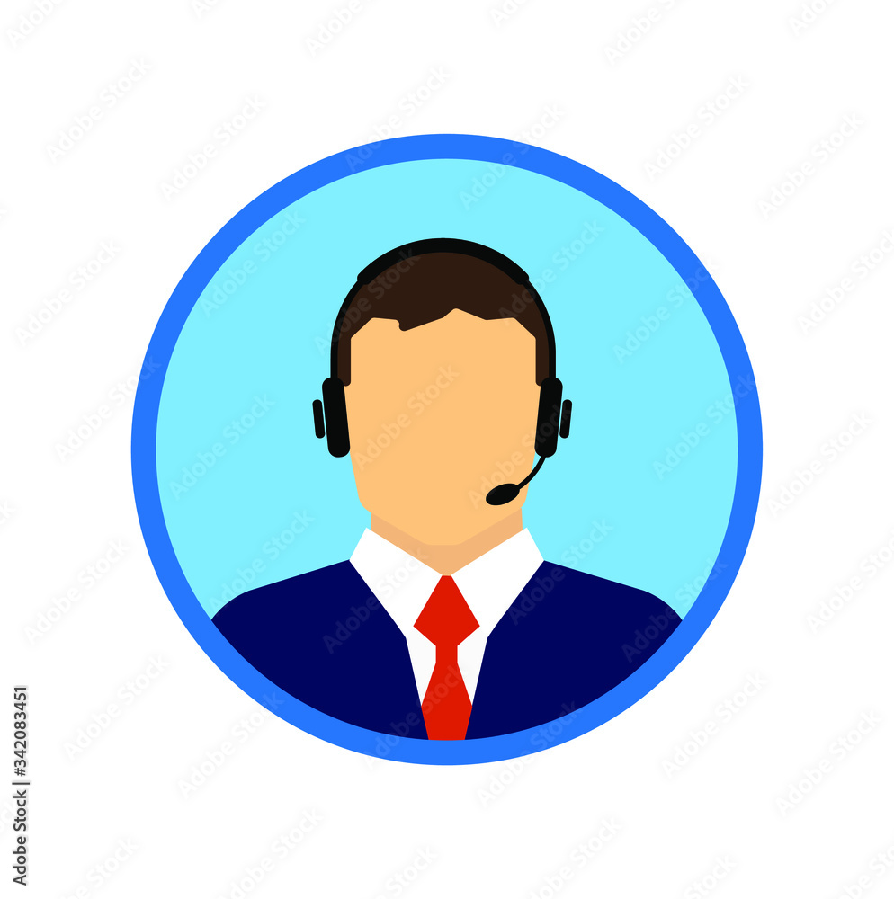 Call center operator icon