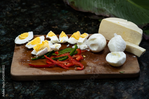 Ingredients to make potato tamales