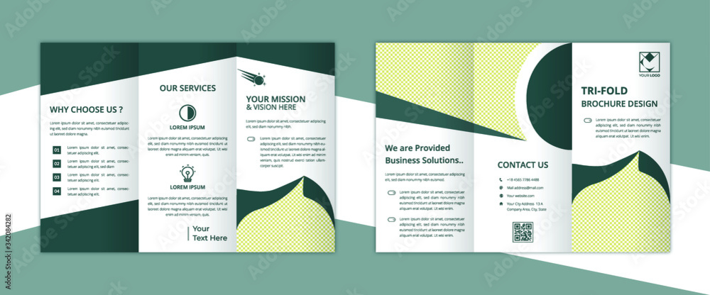 Corporate Modern business trifold brochure template Premium Vector
