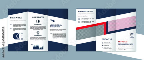 Corporate Modern business trifold brochure template Premium Vector photo