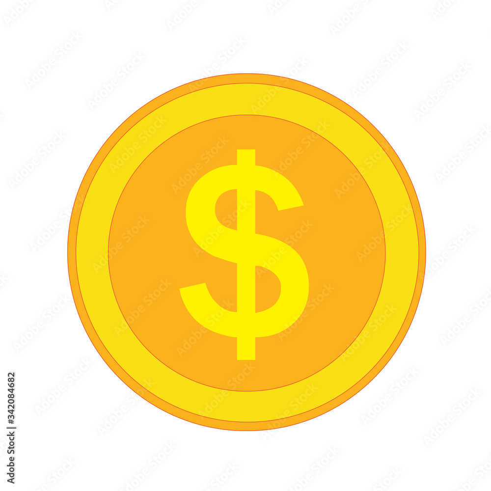 golden dollar coin.clipping path golden dollar coin.clipping path