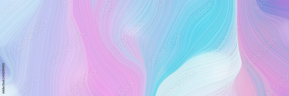 Fototapeta premium creative elegant graphic with thistle, sky blue and lavender color. modern soft curvy waves background illustration