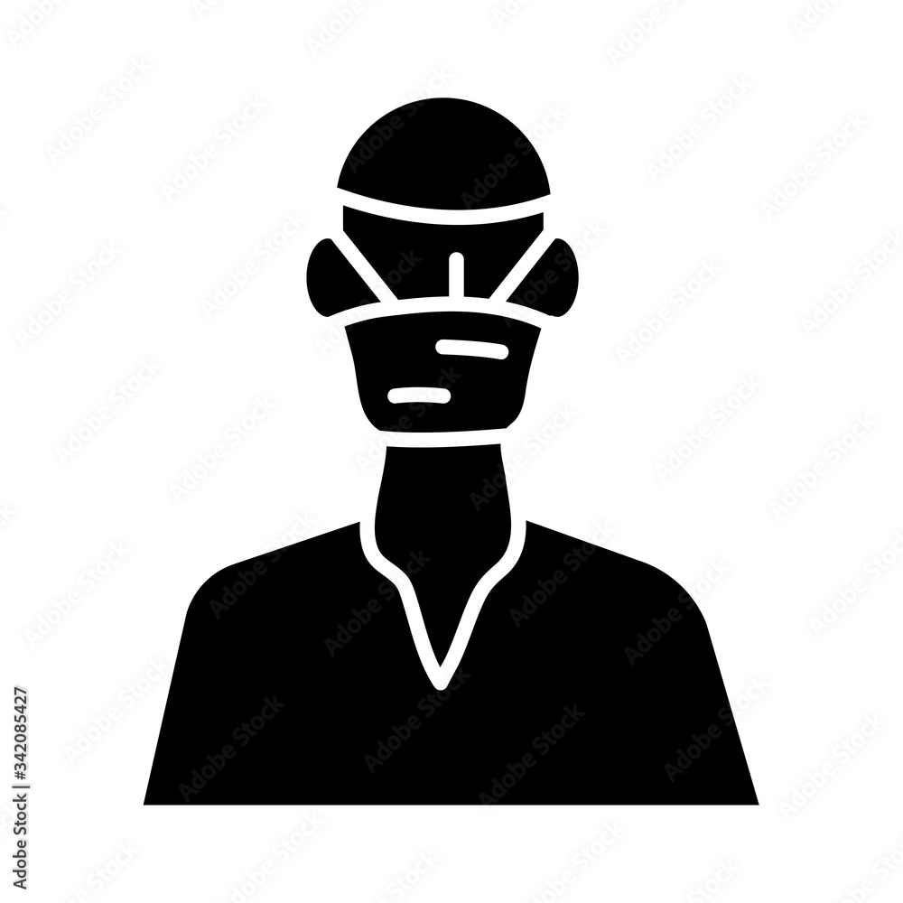 surgeon worker character silhouette style icon