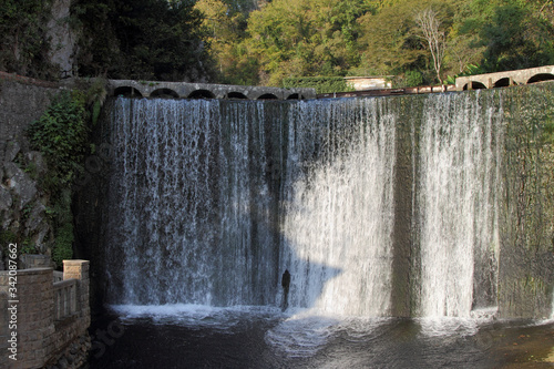 A dam built by the monks of the new Athos monastery. photo