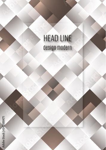 Tech abstract geometric background. Overlapping squares. Corporate design. Vector