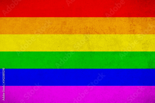 Rainbow flag grunge background, commonly known as the gay pride flag or LGBTQ pride flag