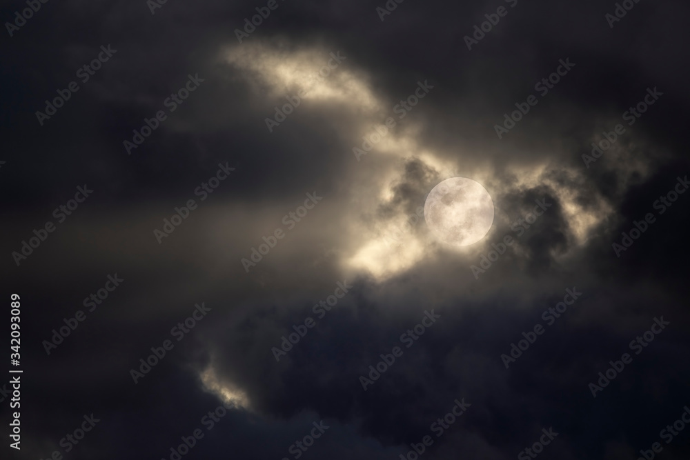 Overcast full moon nigt Overcast full moon nigt