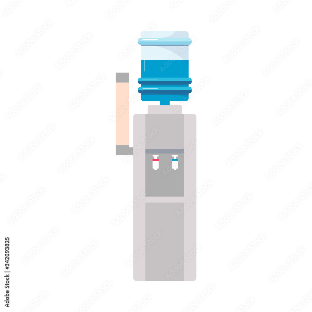 Bottled water cooler or dispenser flat cartoon vector illustration isolated. Bottled water cooler or dispenser flat cartoon vector illustration isolated.