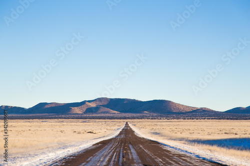 A Lonely Long Road with a Stunning Scenic Landscape View