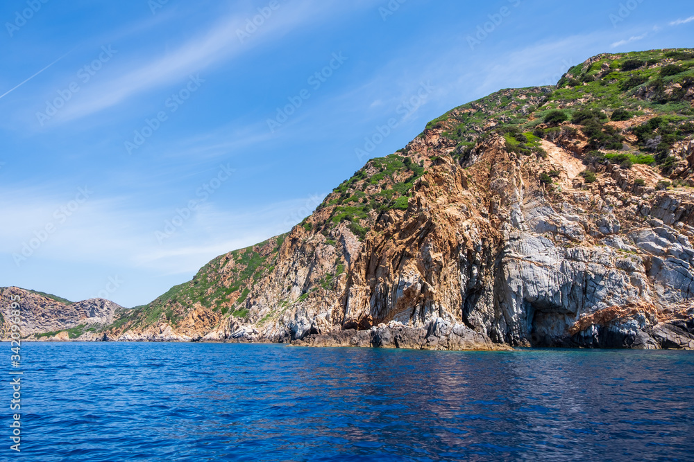 View of the rocky coast of Giglio island (Grosseto, Tuscany, Italy).