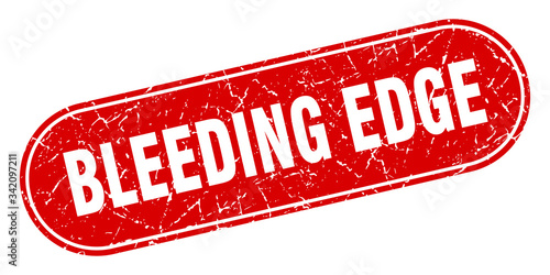 bleeding edge sign. bleeding edge grunge red stamp. Label
