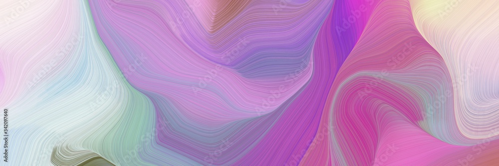 Fototapeta premium smooth elegant graphic background with pastel purple, light gray and moderate violet color. abstract waves illustration