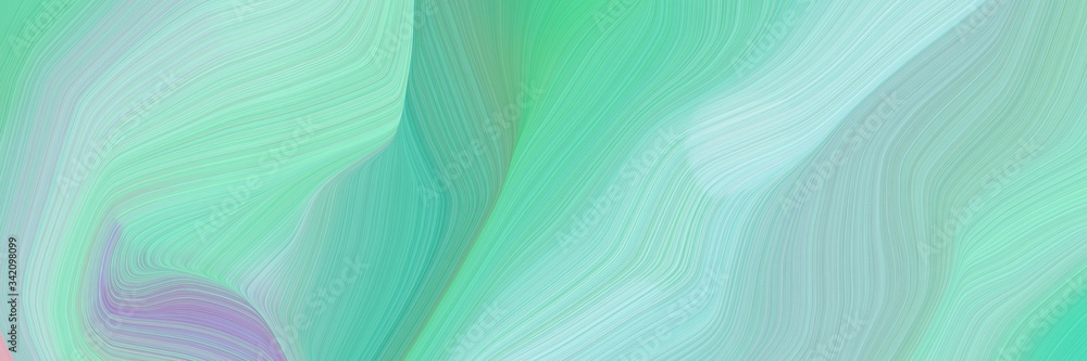 Fototapeta premium smooth dynamic elegant graphic. elegant curvy swirl waves background design with pastel blue, medium aqua marine and powder blue color