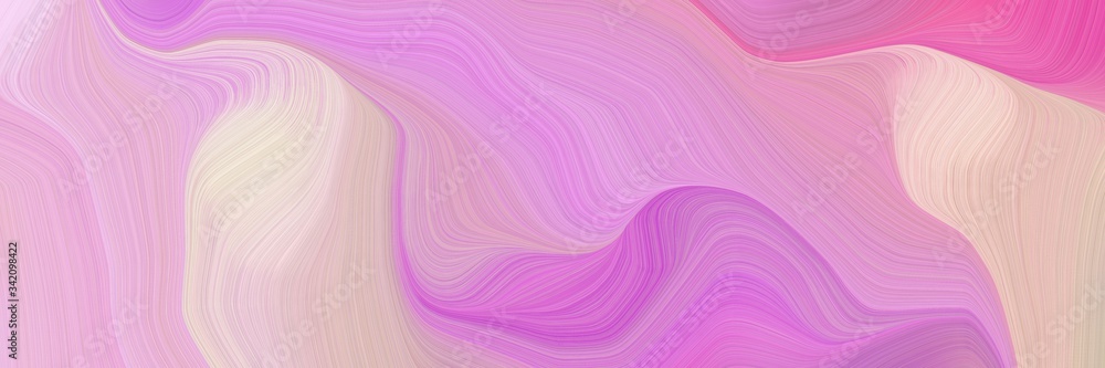 Fototapeta premium smooth abstract waves illustration with plum, pastel pink and orchid color