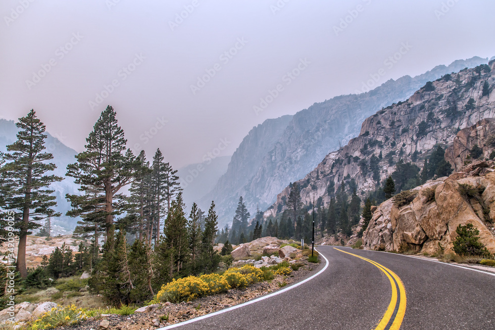 A Lonely Long Road with a Stunning Scenic Landscape View A Lonely Long Road with a Stunning Scenic Landscape View