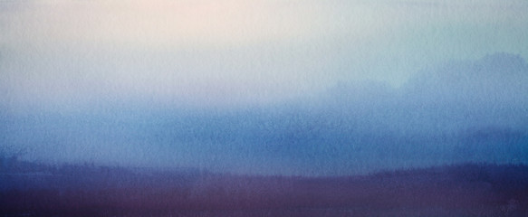 Abstract blue blur horizontal texture background.