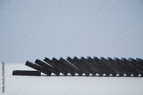 Fotografia Domino effect background template