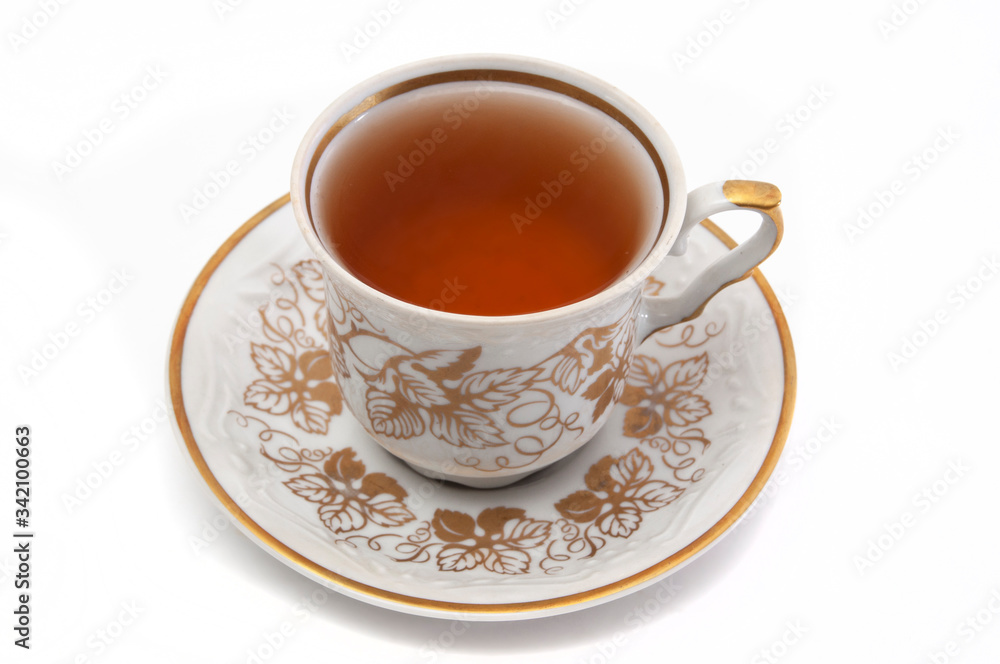 tea cup on a white background tea cup on a white background