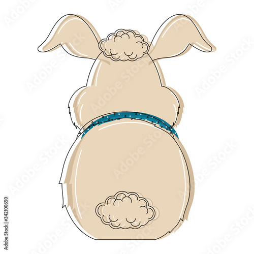 Tableau sur toile Rear view of a bunny