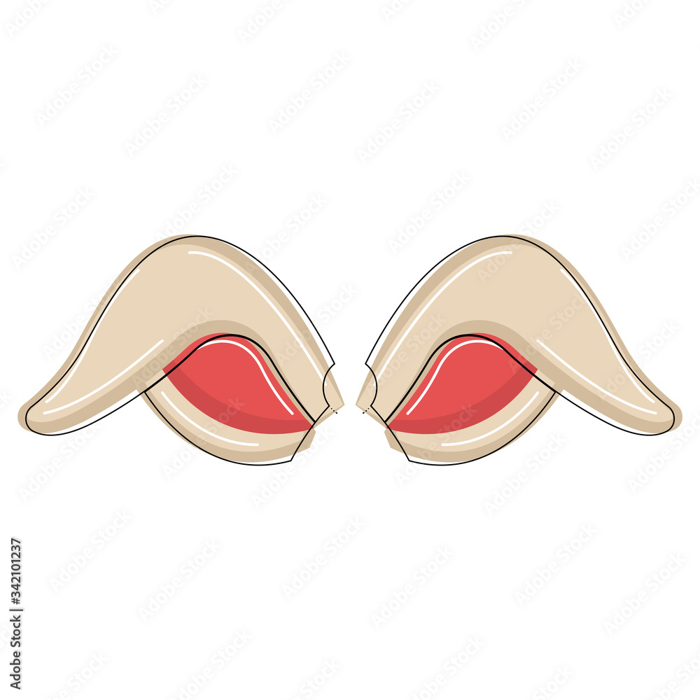 Isolated cute ears bunny Isolated cute ears bunny