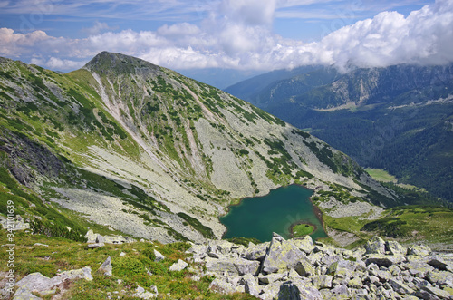 Alpine lake in Romanian Carpathians