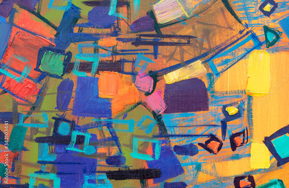 Fototapeta premium oil painting fragment, abstract illustration