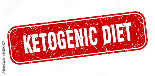 ketogenic diet stamp. ketogenic diet square grungy red sign