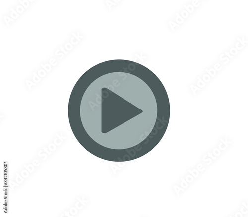 Free Download play music icon isolated on white background, music player vector illustration - GFXLoad