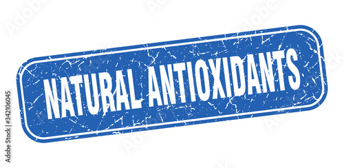 natural antioxidants stamp. natural antioxidants square grungy blue sign