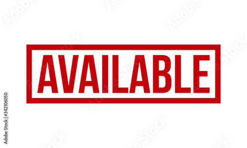 Available Rubber Stamp. Red Available Rubber Grunge Stamp Seal Vector Illustration - Vector