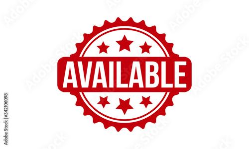 Available Rubber Stamp. Red Available Rubber Grunge Stamp Seal Vector Illustration - Vector