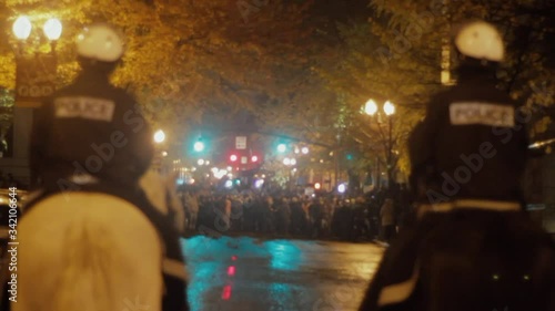 Occupy Portland Protest Protesters 99% March Police Swat Signs Political 1%