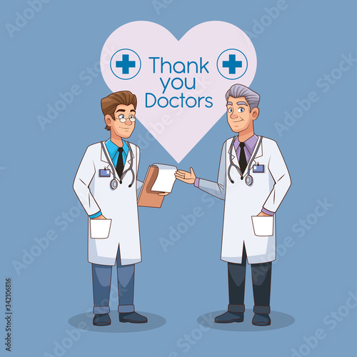 professionals doctors avatars characters icons