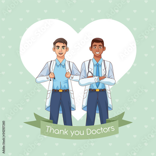 professionals doctors avatars characters icons
