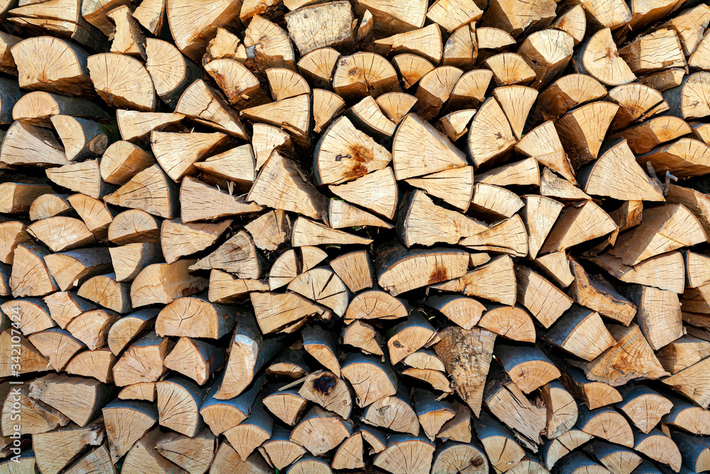 A stack of wood, nature background A stack of wood, nature background