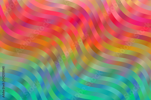 Red, yellow and blue waves vector background.
