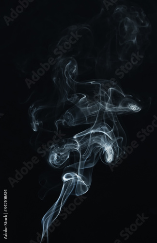  Movement of smoke on black background. 