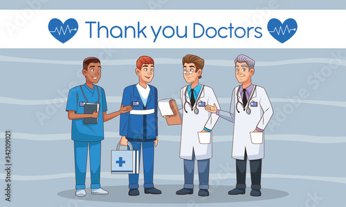 professionals doctors avatars characters icons