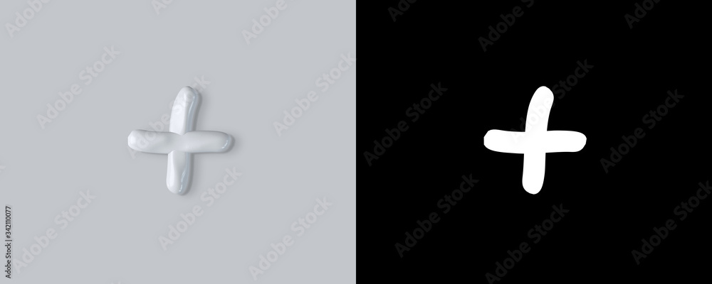 Fototapeta premium 3d rendering of Cream alphabet, set of letters