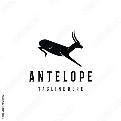 Antelope logo vector design. Awesome a antelope logo. A antelope logotype.