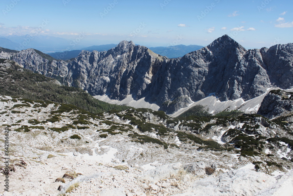 Julian Alps Slowenia. Mountain landscape in the alps