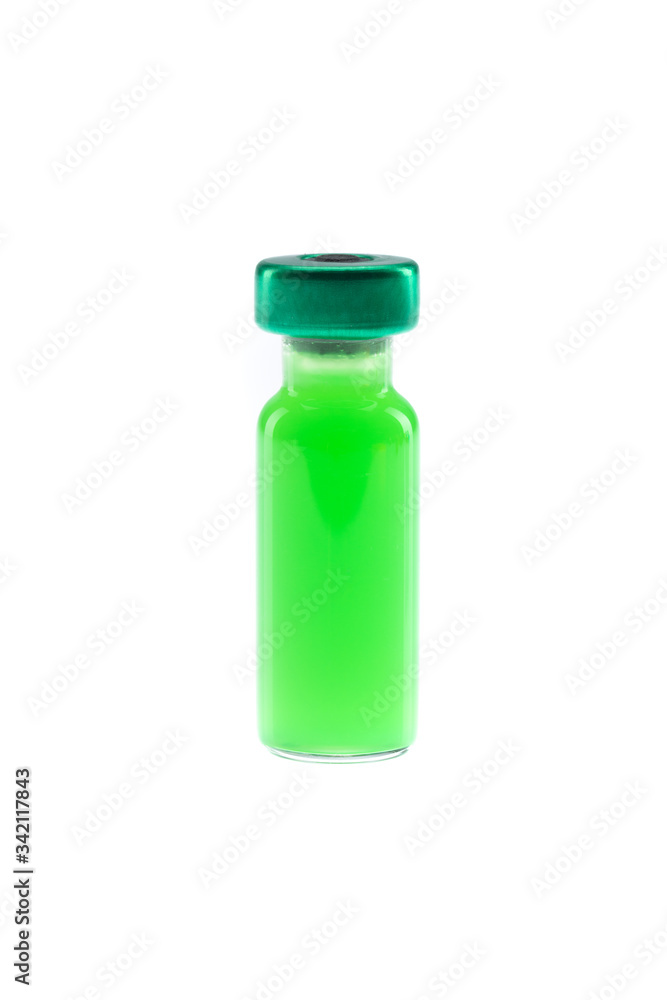 Colofull vaccine and medicine on white background Colofull vaccine and medicine on white background