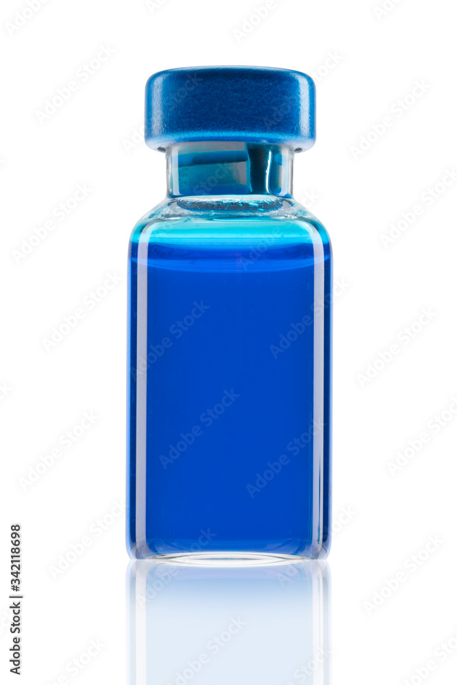 Colofull vaccine and medicine on white background Colofull vaccine and medicine on white background